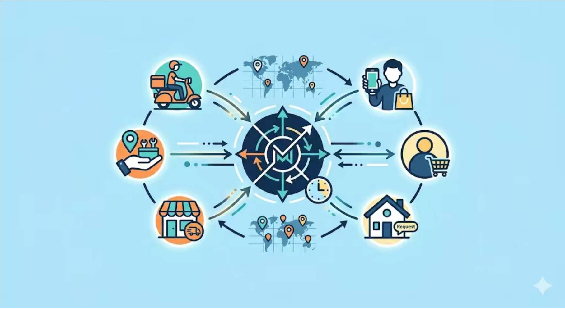 Two-Sided Market and Spatio-temporal System